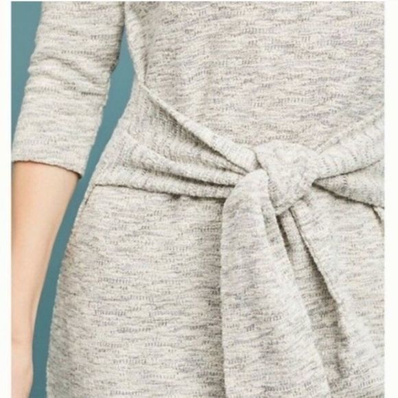 T.La Anthropologie Becky Sweater Dress Size XS Cotton, Knit, Gray - Picture 5 of 12